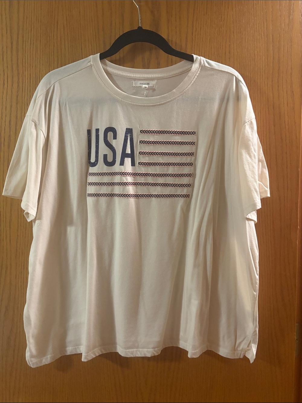 Maurices Cream Short-Sleeve Tee with Navy USA Graphic